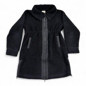 Aspen Black Teddy Fleece Longline Coat XL